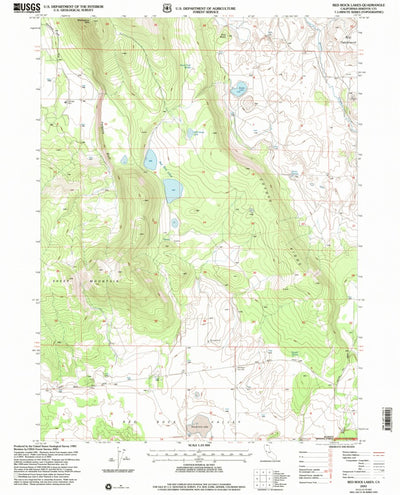 United States Geological Survey Red Rock Lakes, CA (2001, 24000-Scale) digital map