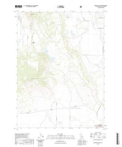 United States Geological Survey Red Rock Lakes, CA (2021, 24000-Scale) digital map