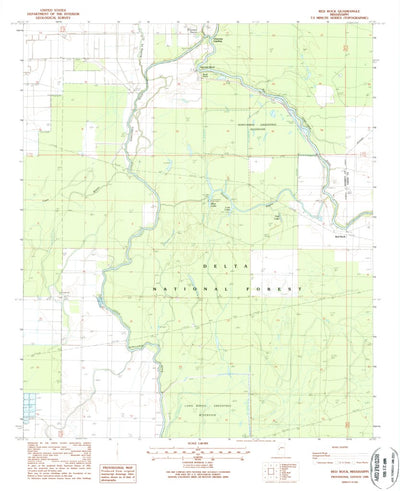 United States Geological Survey Red Rock, MS (1988, 24000-Scale) digital map