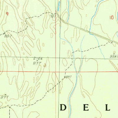 United States Geological Survey Red Rock, MS (1988, 24000-Scale) digital map