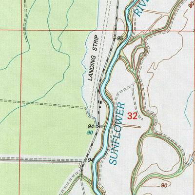 United States Geological Survey Red Rock, MS (2000, 24000-Scale) digital map