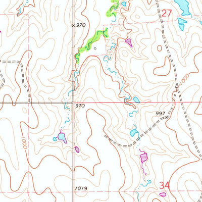 United States Geological Survey Red Rock, OK (1972, 24000-Scale) digital map