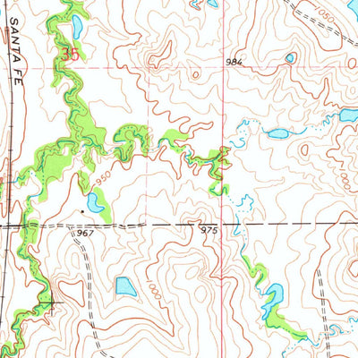 United States Geological Survey Red Rock, OK (1972, 24000-Scale) digital map