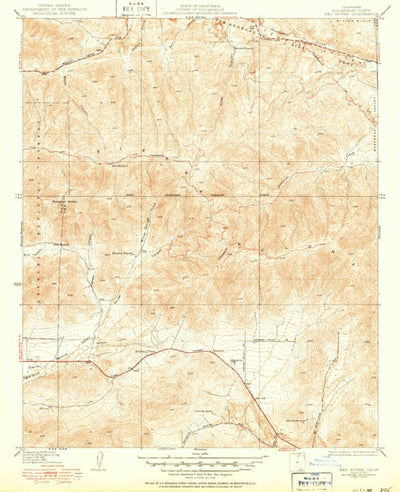 United States Geological Survey Red Rover, CA (1937, 24000-Scale) digital map