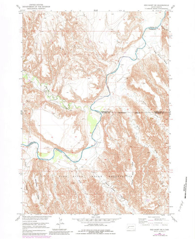 United States Geological Survey Red Shirt NE, SD (1951, 24000-Scale) digital map