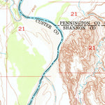United States Geological Survey Red Shirt NE, SD (1951, 24000-Scale) digital map