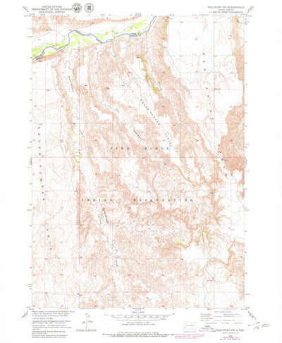 United States Geological Survey Red Shirt SW, SD (1951, 24000-Scale) digital map