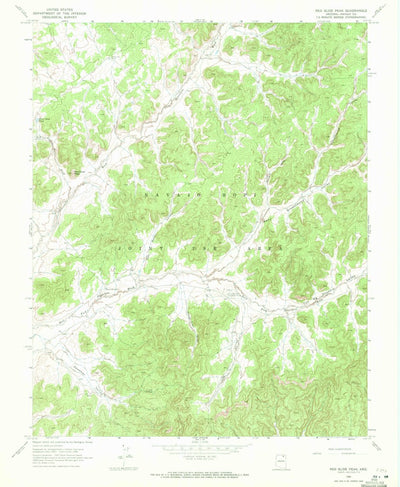 United States Geological Survey Red Slide Peak, AZ (1968, 24000-Scale) digital map