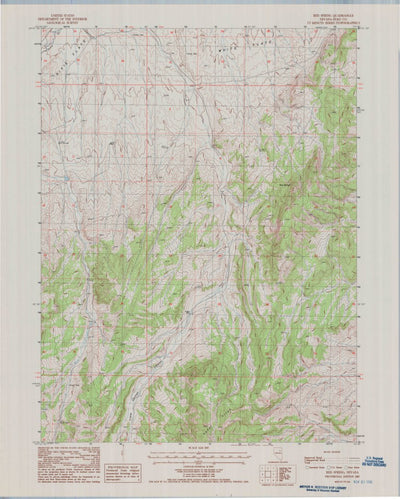 United States Geological Survey Red Spring, NV (1985, 24000-Scale) digital map