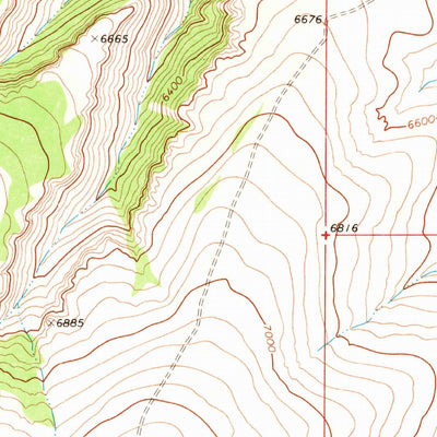 United States Geological Survey Red Springs, MT-WY (1969, 24000-Scale) digital map