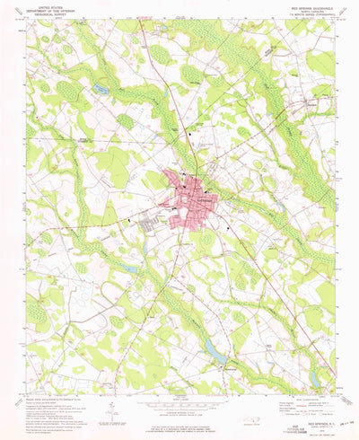 United States Geological Survey Red Springs, NC (1974, 24000-Scale) digital map