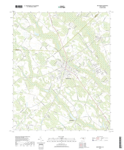 United States Geological Survey Red Springs, NC (2019, 24000-Scale) digital map