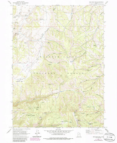 United States Geological Survey Red Spur Mountain, UT (1986, 24000-Scale) digital map