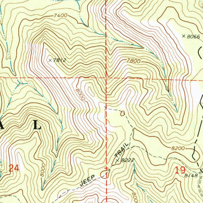 United States Geological Survey Red Spur Mountain, UT (1986, 24000-Scale) digital map