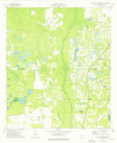 United States Geological Survey Red Store Crossroads, GA (1974, 24000-Scale) digital map