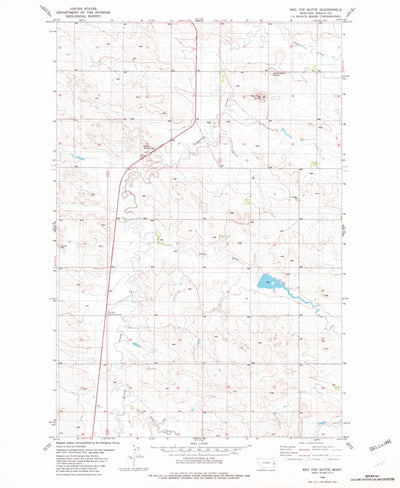 United States Geological Survey Red Top Butte, MT (1982, 24000-Scale) digital map
