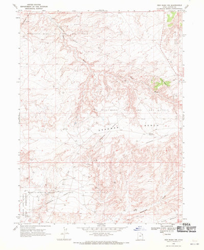 United States Geological Survey Red Wash NW, UT (1968, 24000-Scale) digital map
