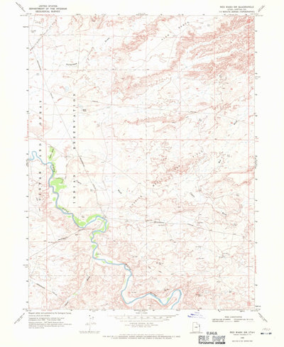 United States Geological Survey Red Wash SW, UT (1968, 24000-Scale) digital map