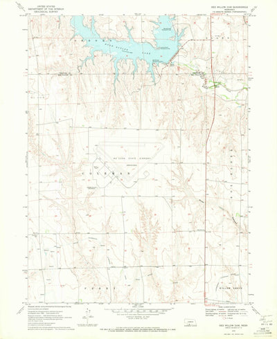 United States Geological Survey Red Willow Dam, NE (1970, 24000-Scale) digital map