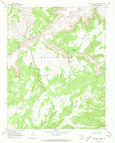 United States Geological Survey Red Willow Spring, AZ (1970, 24000-Scale) digital map
