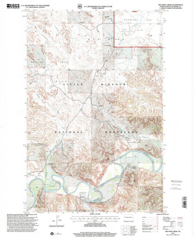 United States Geological Survey Red Wing Creek, ND (1997, 24000-Scale) digital map
