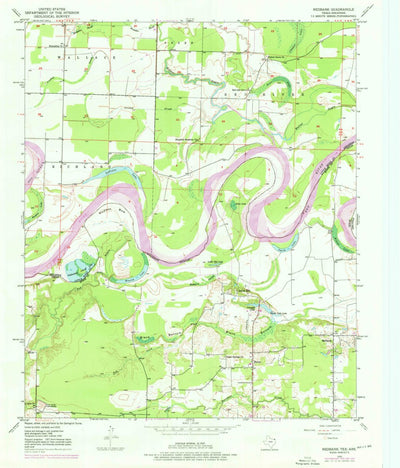 United States Geological Survey Redbank, TX-AR (1950, 24000-Scale) digital map