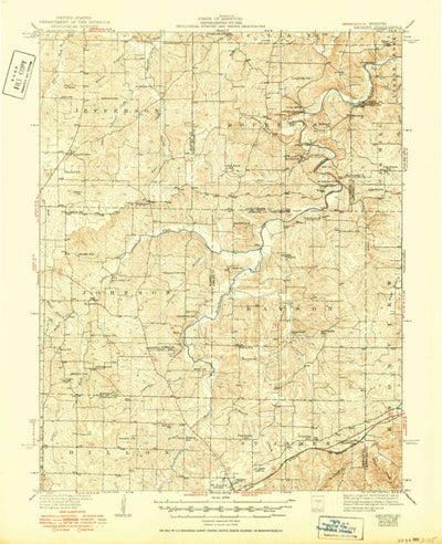 United States Geological Survey Redbird, MO (1938, 62500-Scale) digital map