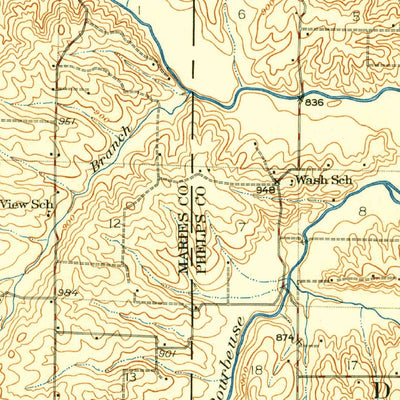 United States Geological Survey Redbird, MO (1938, 62500-Scale) digital map