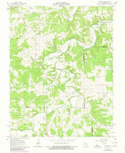 United States Geological Survey Redbird, MO (1962, 24000-Scale) digital map