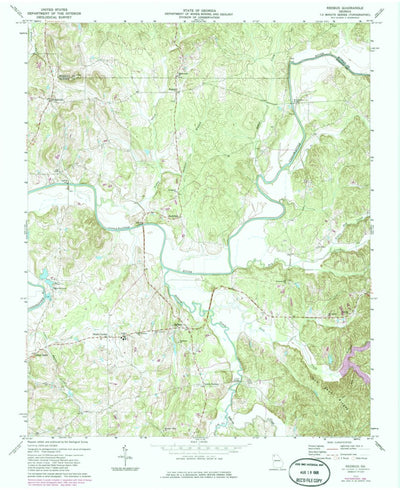 United States Geological Survey Redbud, GA (1972, 24000-Scale) digital map