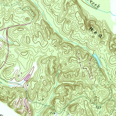 United States Geological Survey Redbud, GA (1972, 24000-Scale) digital map