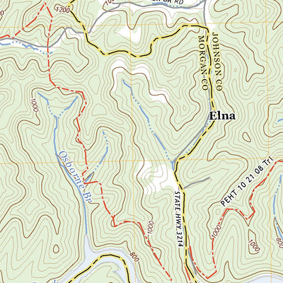 United States Geological Survey Redbush, KY (2022, 24000-Scale) digital map