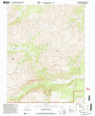 United States Geological Survey Redcloud Peak, CO (2001, 24000-Scale) digital map