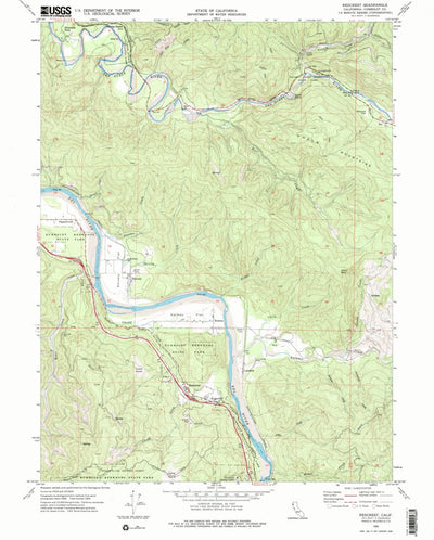 United States Geological Survey Redcrest, CA (1969, 24000-Scale) digital map