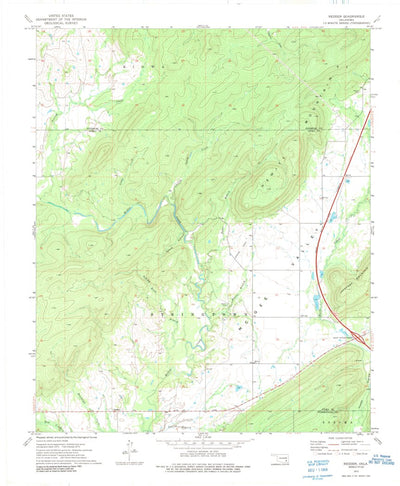 United States Geological Survey Redden, OK (1973, 24000-Scale) digital map