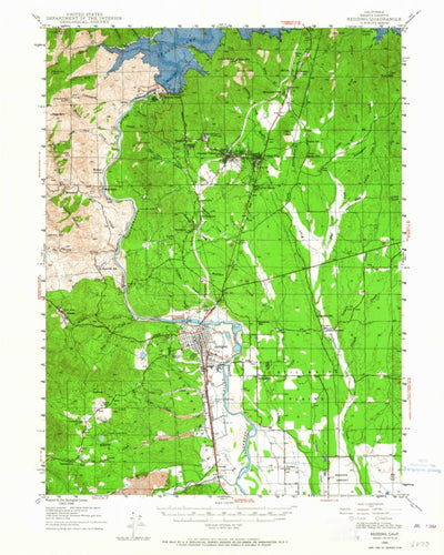 United States Geological Survey Redding, CA (1944, 62500-Scale) digital map