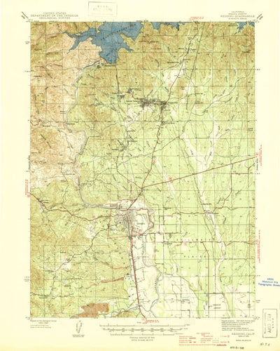 United States Geological Survey Redding, CA (1946, 62500-Scale) digital map