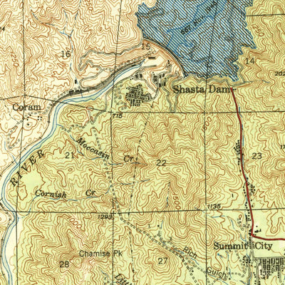United States Geological Survey Redding, CA (1946, 62500-Scale) digital map