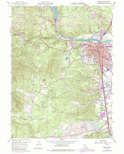 United States Geological Survey Redding, CA (1957, 24000-Scale) digital map
