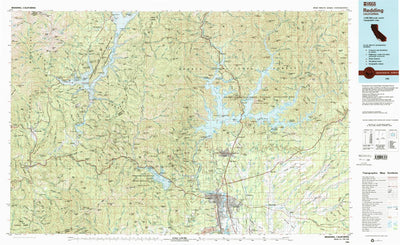 United States Geological Survey Redding, CA (1984, 100000-Scale) digital map