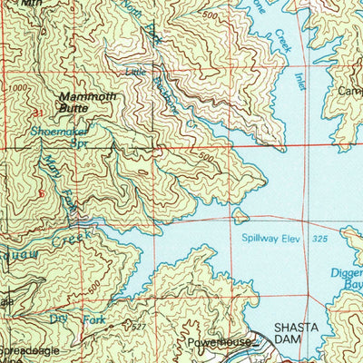 United States Geological Survey Redding, CA (1984, 100000-Scale) digital map