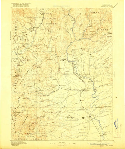 United States Geological Survey Redding E, CA (1894, 250000-Scale) digital map