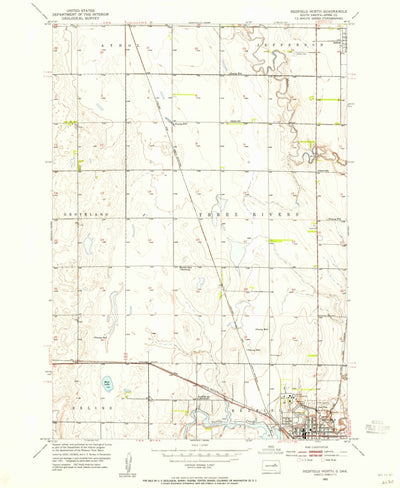 United States Geological Survey Redfield North, SD (1953, 24000-Scale) digital map