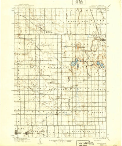 United States Geological Survey Redfield, SD (1899, 125000-Scale) digital map