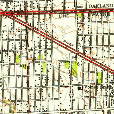 United States Geological Survey Redford, MI (1942, 24000-Scale) digital map