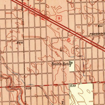 United States Geological Survey Redford, MI (1952, 24000-Scale) digital map