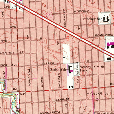 United States Geological Survey Redford, MI (1968, 24000-Scale) digital map