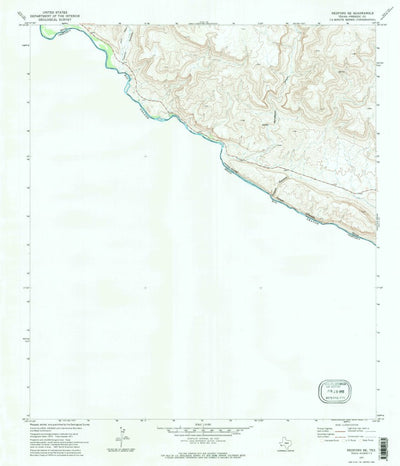 United States Geological Survey Redford SE, TX (1971, 24000-Scale) digital map