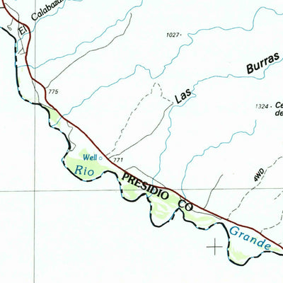United States Geological Survey Redford, TX (1985, 100000-Scale) digital map