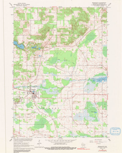 United States Geological Survey Redgranite, WI (1961, 24000-Scale) digital map